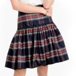 J.Crew Stewart Plaid Taffeta Skirt